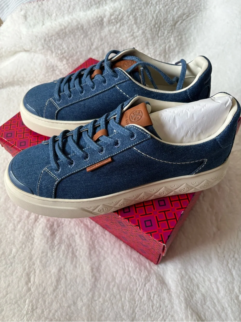 Tory Burch denim upper
